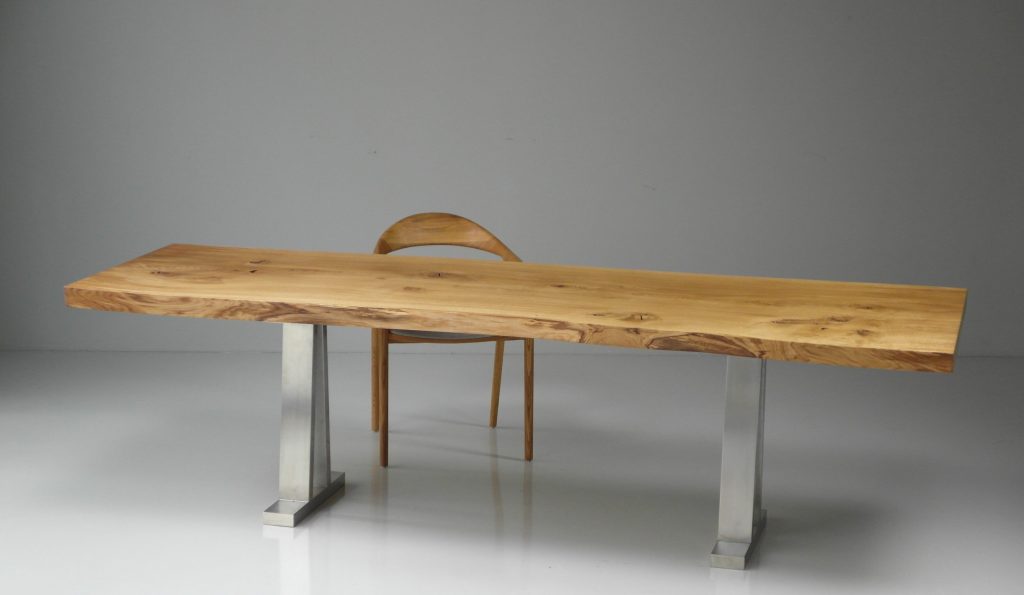 furniture design dining table single trunk solid wood oak natural edge designer furniture niro a4x10 artisan chair neva design by f maurer