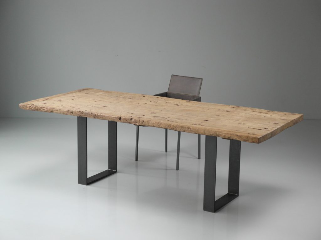 furniture design dining table antique wood solid wood elm masterpiece skid frame 2oh1,5x10 design furniture by f maurer