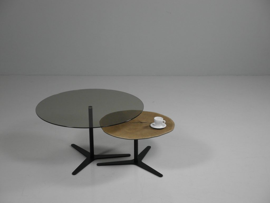 furniture design furniture coffee table sofa table trunk veneer wood oak glass smoked glass frame merc designer furniture by f maurer 8