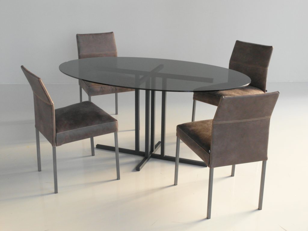 furniture design furniture dining table outdoor glass smoked glass frame steel designer furniture by f maurer 4