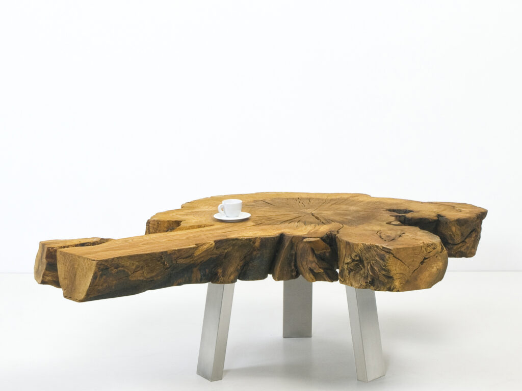 furniture design sofa coffee table austria wood oak log natural edge designer furniture moebeldesigner by f maurer