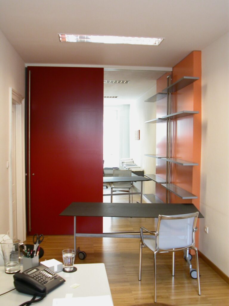 interior design interieur designer office schiebetueren mit farbkonzept von produkt designer f maurer 6