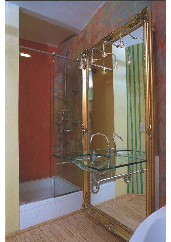 interior design interior designer apartment mirror furniture with baroque frame glass washbasin by product designer f maurer 4