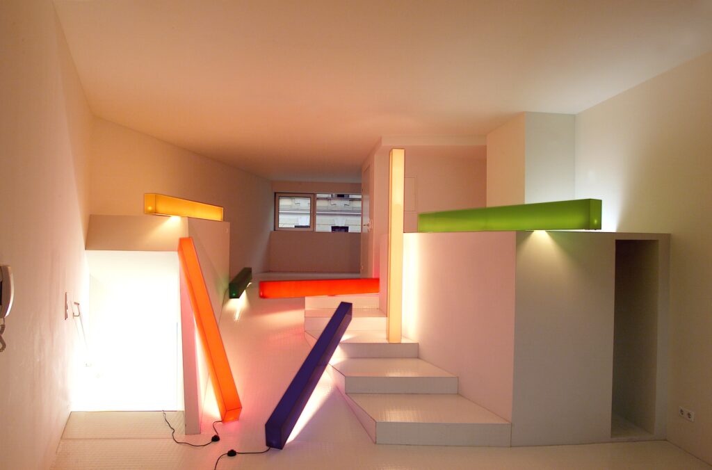 product design interior light luminaire design lamp acrylic color cube for artificial floor lamp color column2