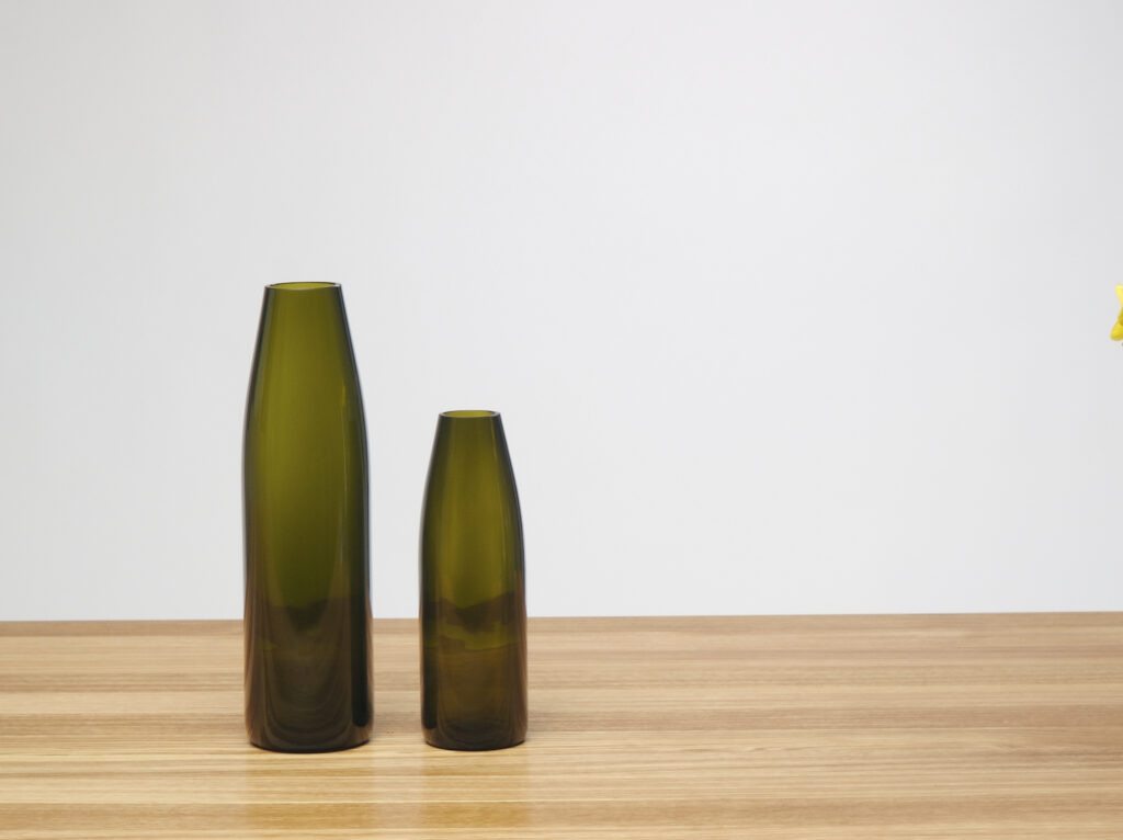 product design tableware geschenk glas blumen vasen aus flaschen für designgalerie vasenset3 leer