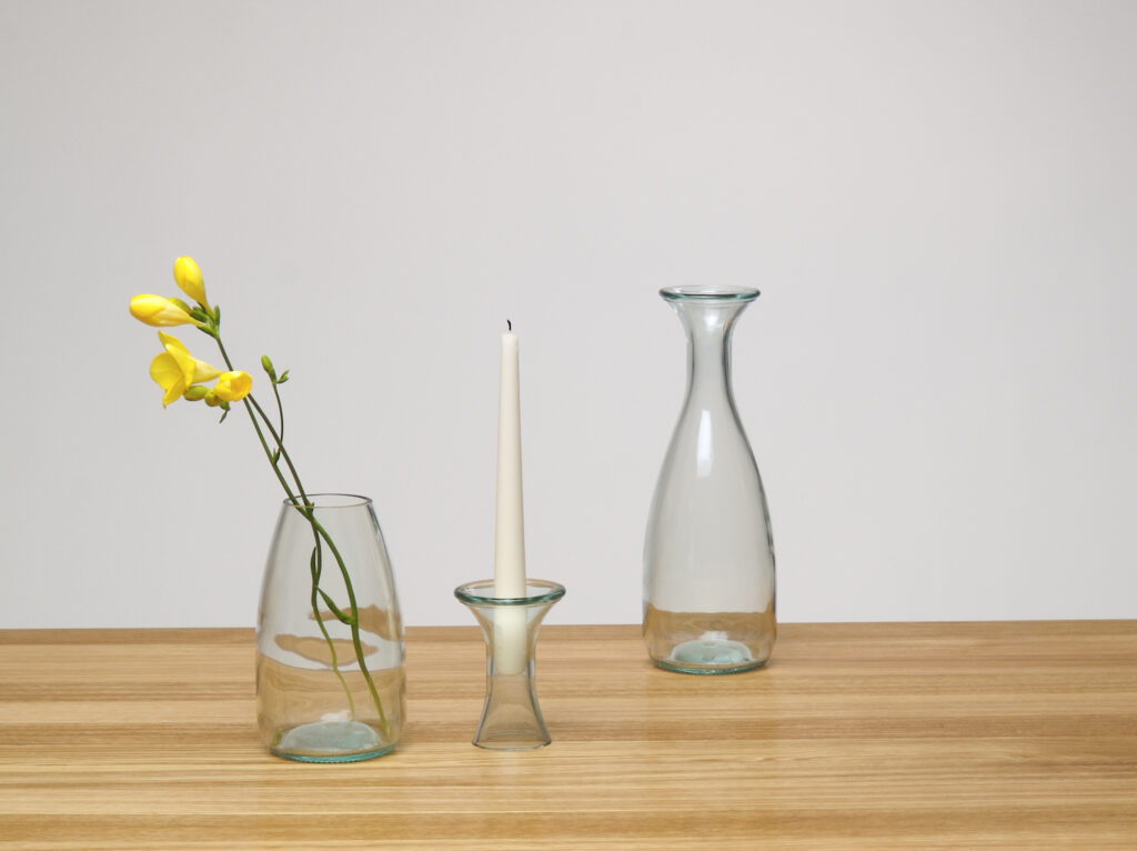 product design tableware geschenk glas blumen vasen kerzenhalter aus flaschen für designgalerie vasenset4 4