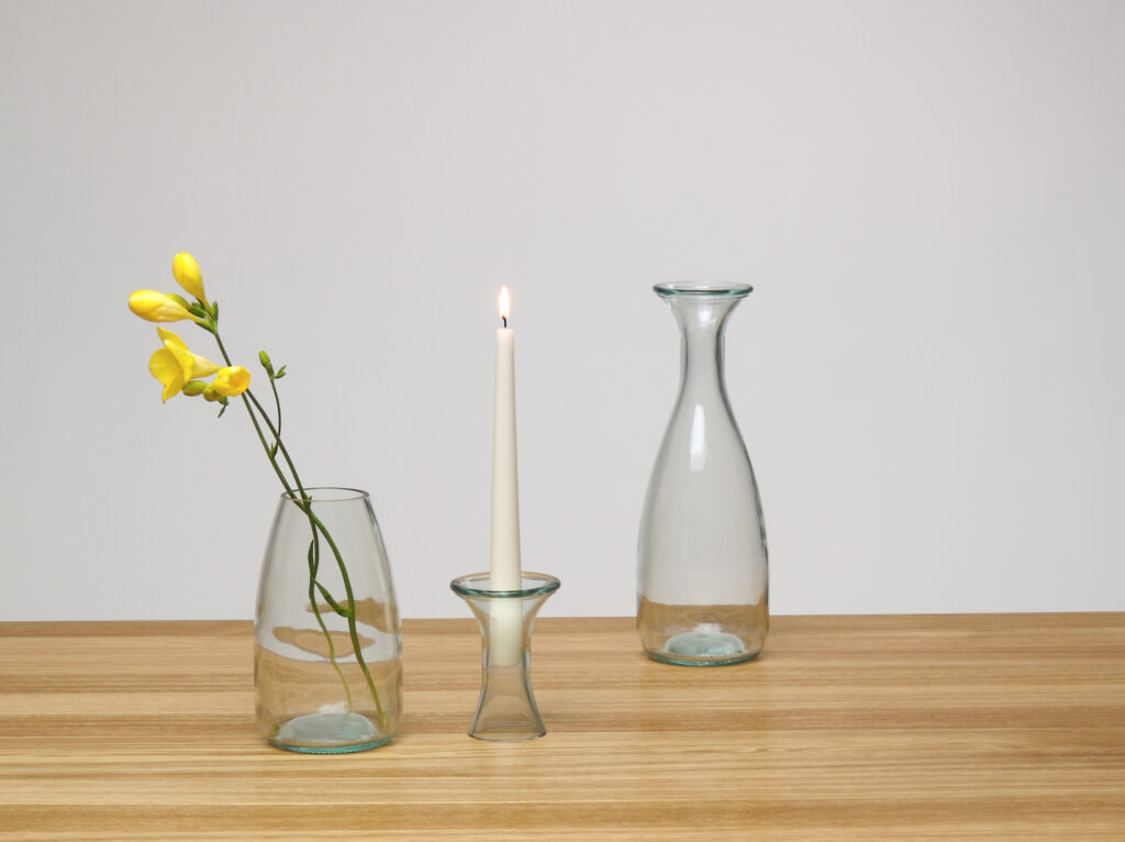 product design tableware geschenk glas blumen vasen kerzenhalter aus flaschen für designgalerie vasenset4 5