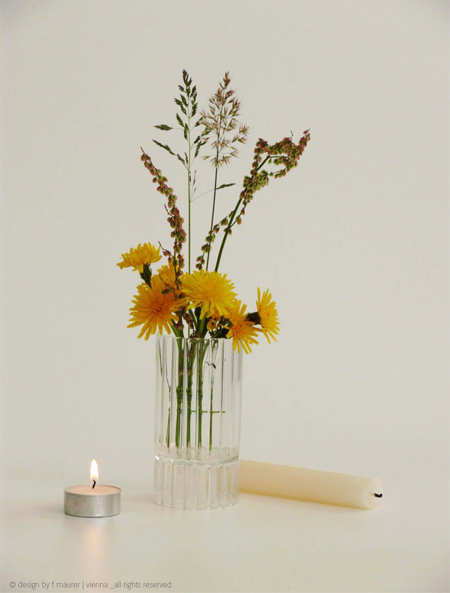 product design tableware vase gift homage to josef hoffmann art nouveau candlestick candleholder josefine with flowers